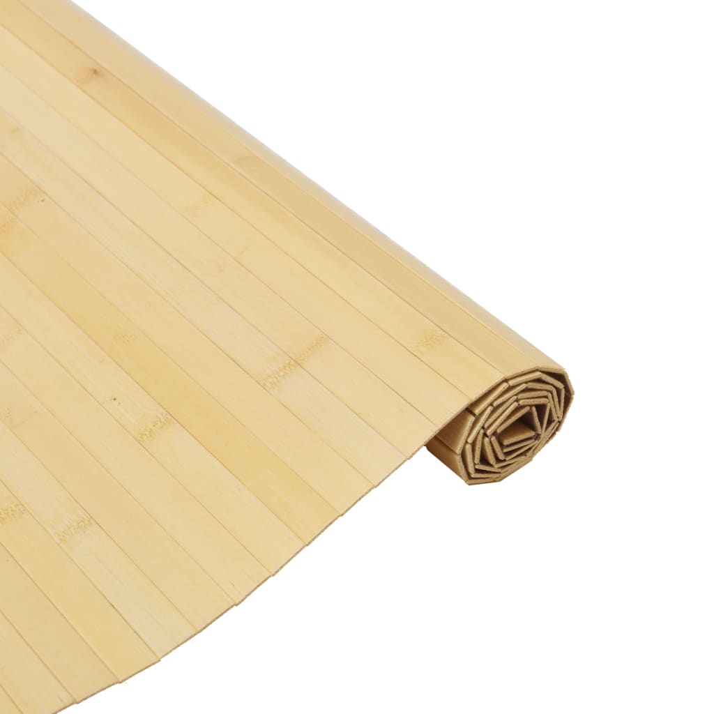 Tepih pravokutni svijetli prirodni 80 x 500 cm od bambusa