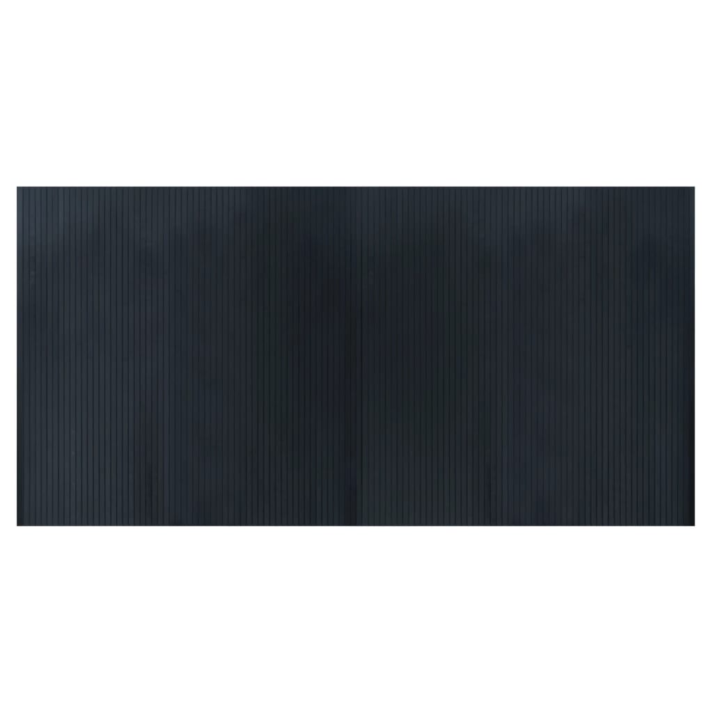 Tepih pravokutni sivi 100 x 200 cm od bambusa