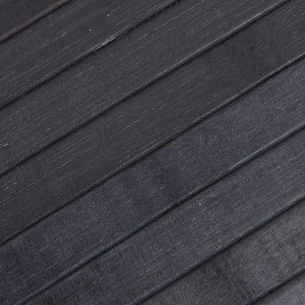 Tepih pravokutni sivi 100 x 200 cm od bambusa