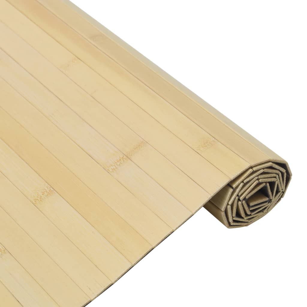 Tepih pravokutni svijetli prirodni 100 x 300 cm od bambusa