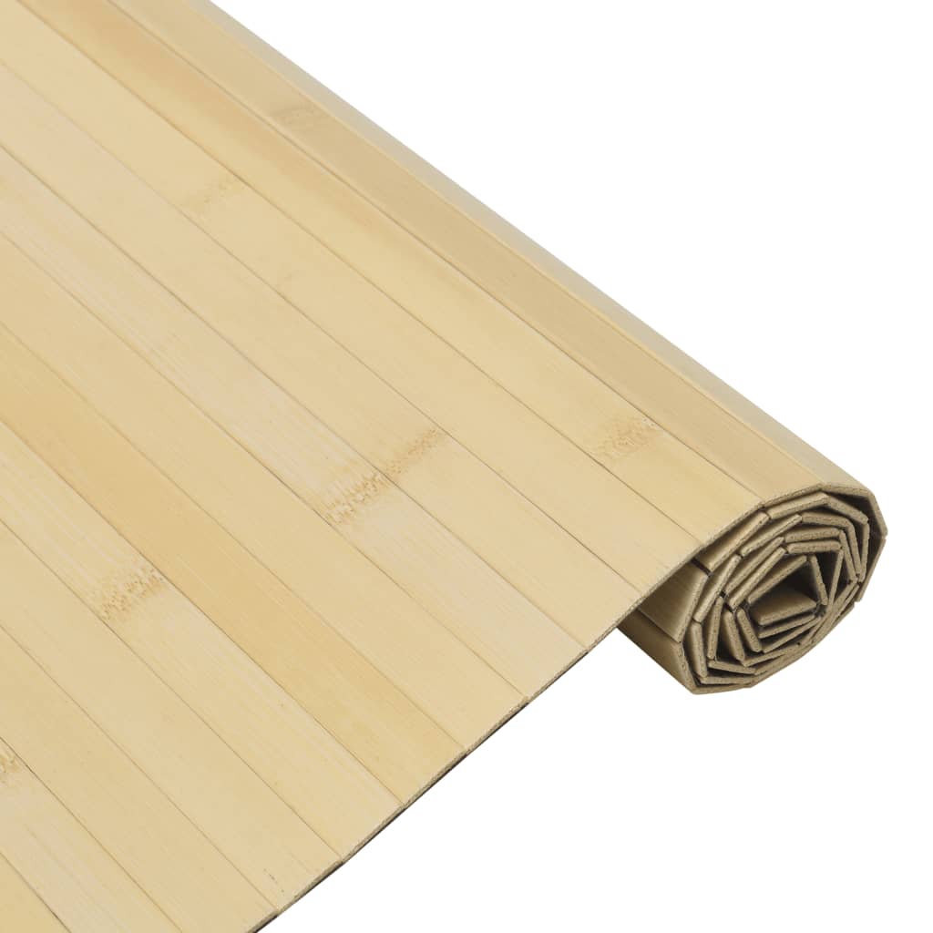 Tepih pravokutni svijetli prirodni 100 x 400 cm od bambusa