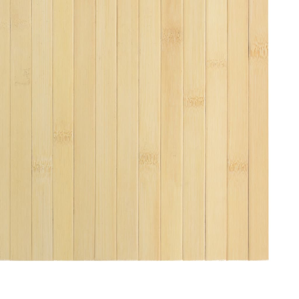 Tepih pravokutni svijetli prirodni 100 x 400 cm od bambusa