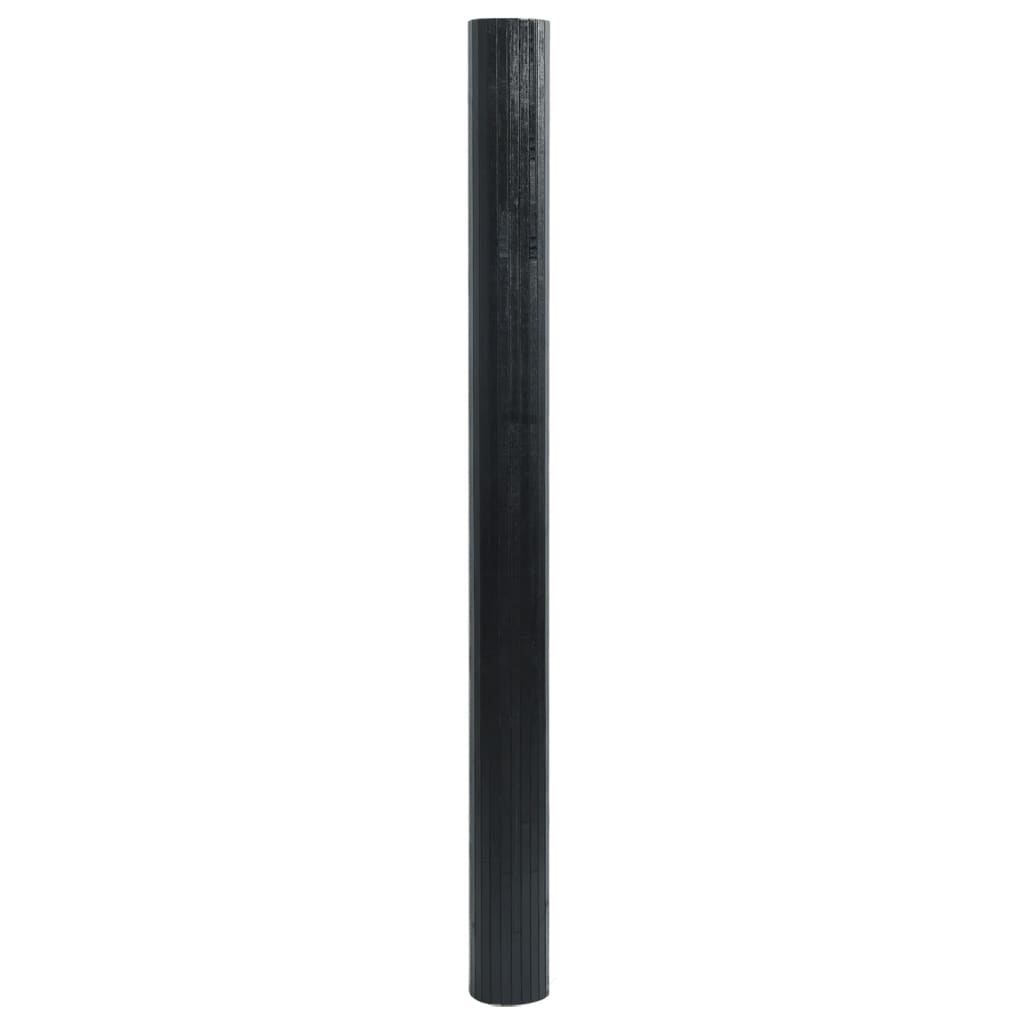 Tepih pravokutni crni 100 x 500 cm od bambusa