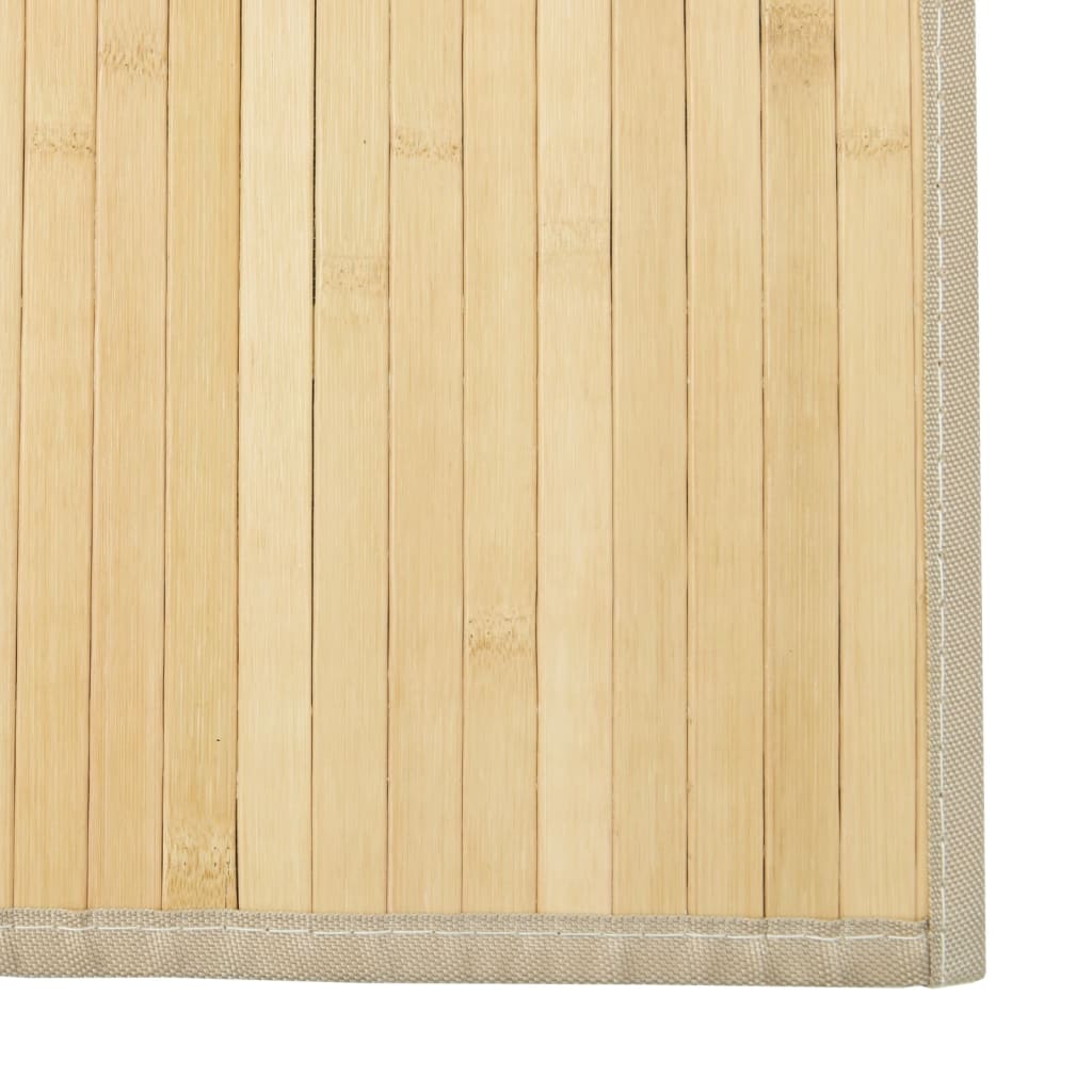 Tepih pravokutni svijetli prirodni 60 x 100 cm od bambusa