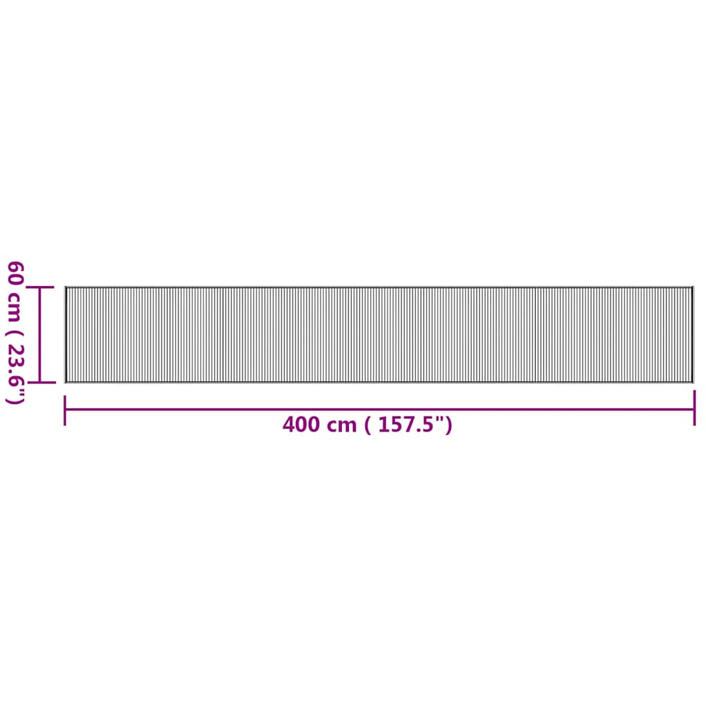 Tepih pravokutni prirodni 60 x 400 cm od bambusa