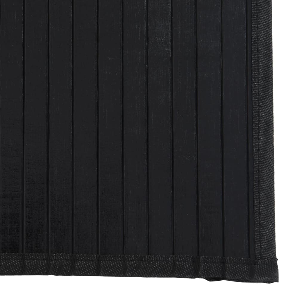 Tepih pravokutni crni 60 x 500 cm od bambusa