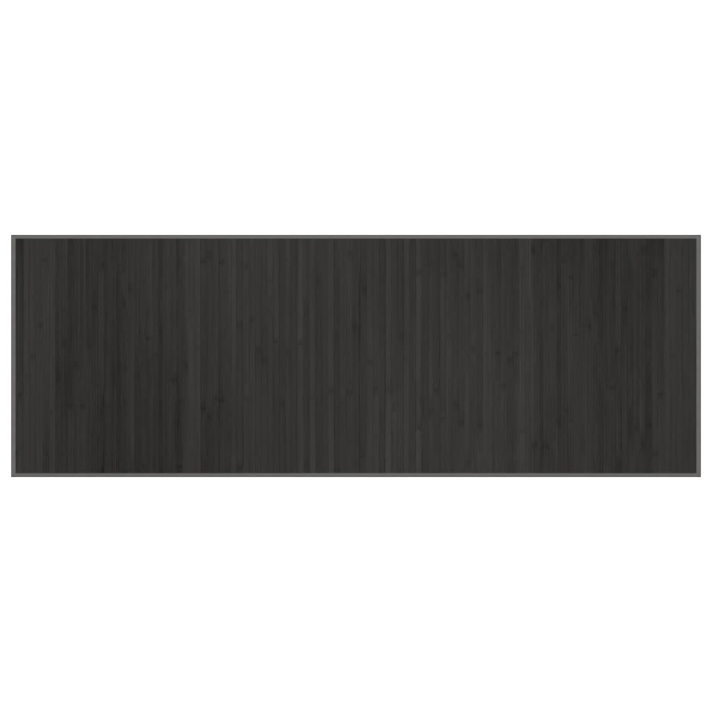 Tepih pravokutni sivi 70 x 200 cm od bambusa