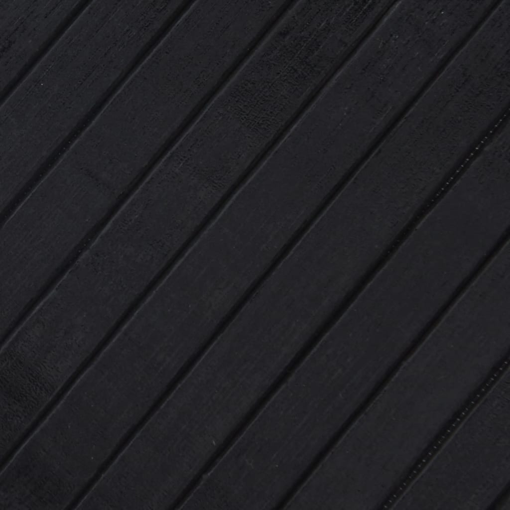 Tepih pravokutni crni 70 x 300 cm od bambusa