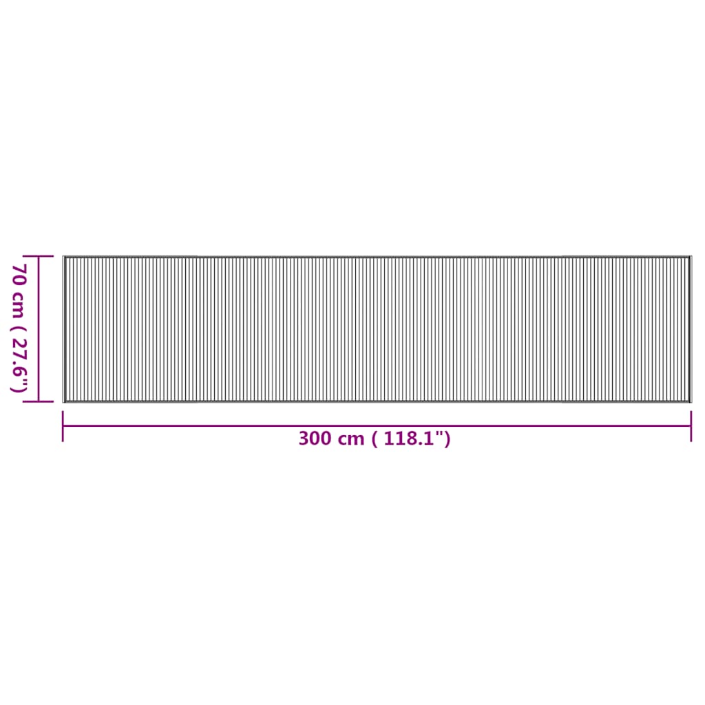 Tepih pravokutni prirodni 70 x 300 cm od bambusa