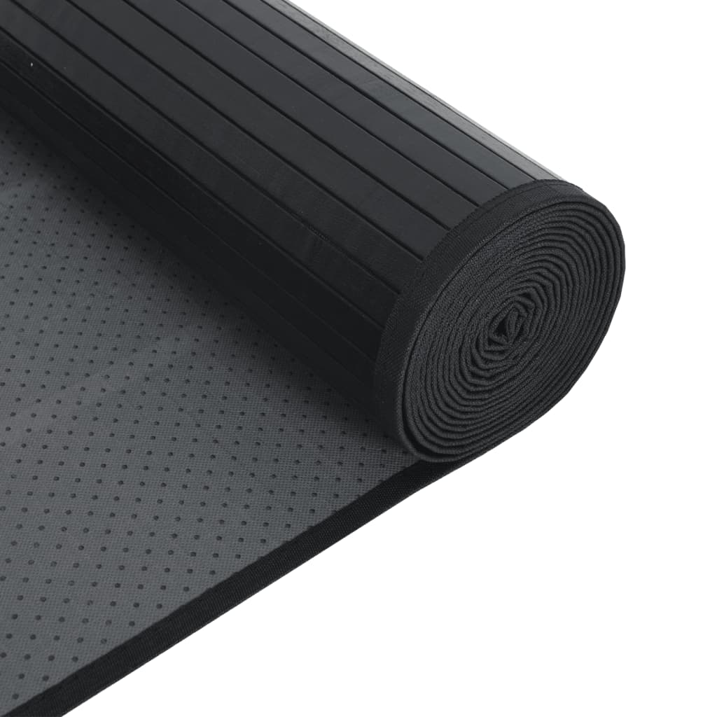 Tepih pravokutni crni 70 x 400 cm od bambusa