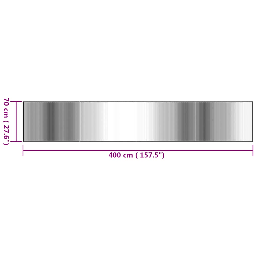 Tepih pravokutni prirodni 70 x 400 cm od bambusa