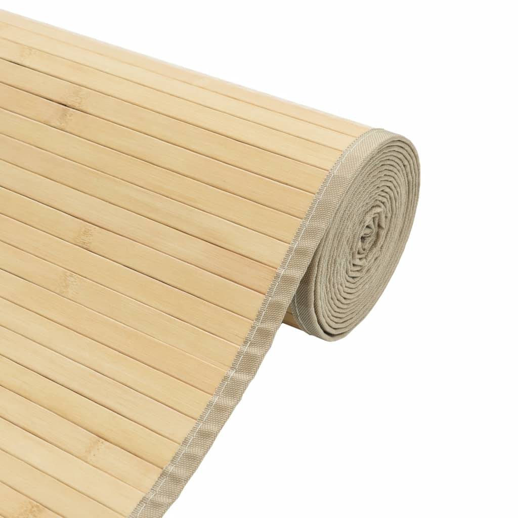 Tepih pravokutni svijetli prirodni 70 x 400 cm od bambusa