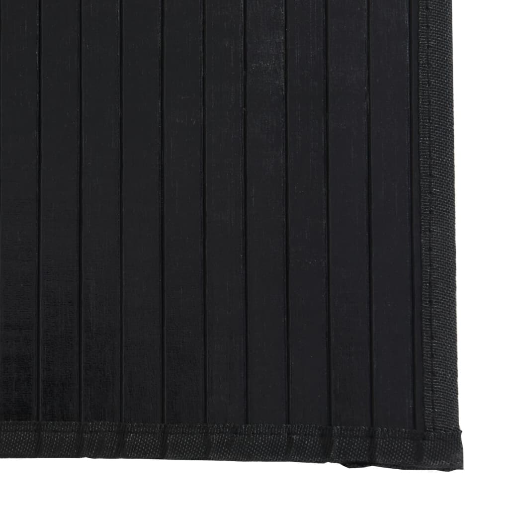 Tepih pravokutni crni 70 x 500 cm od bambusa