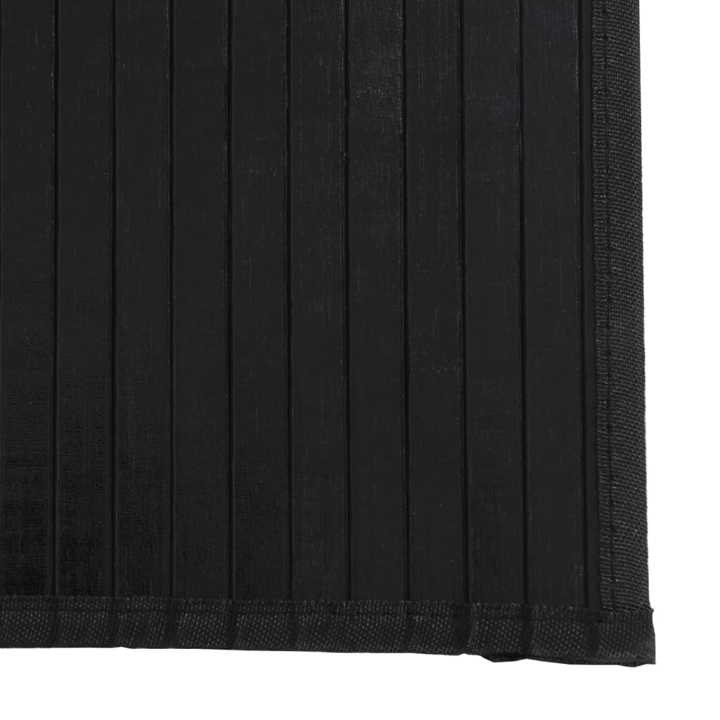 Tepih pravokutni crni 70 x 1000 cm od bambusa