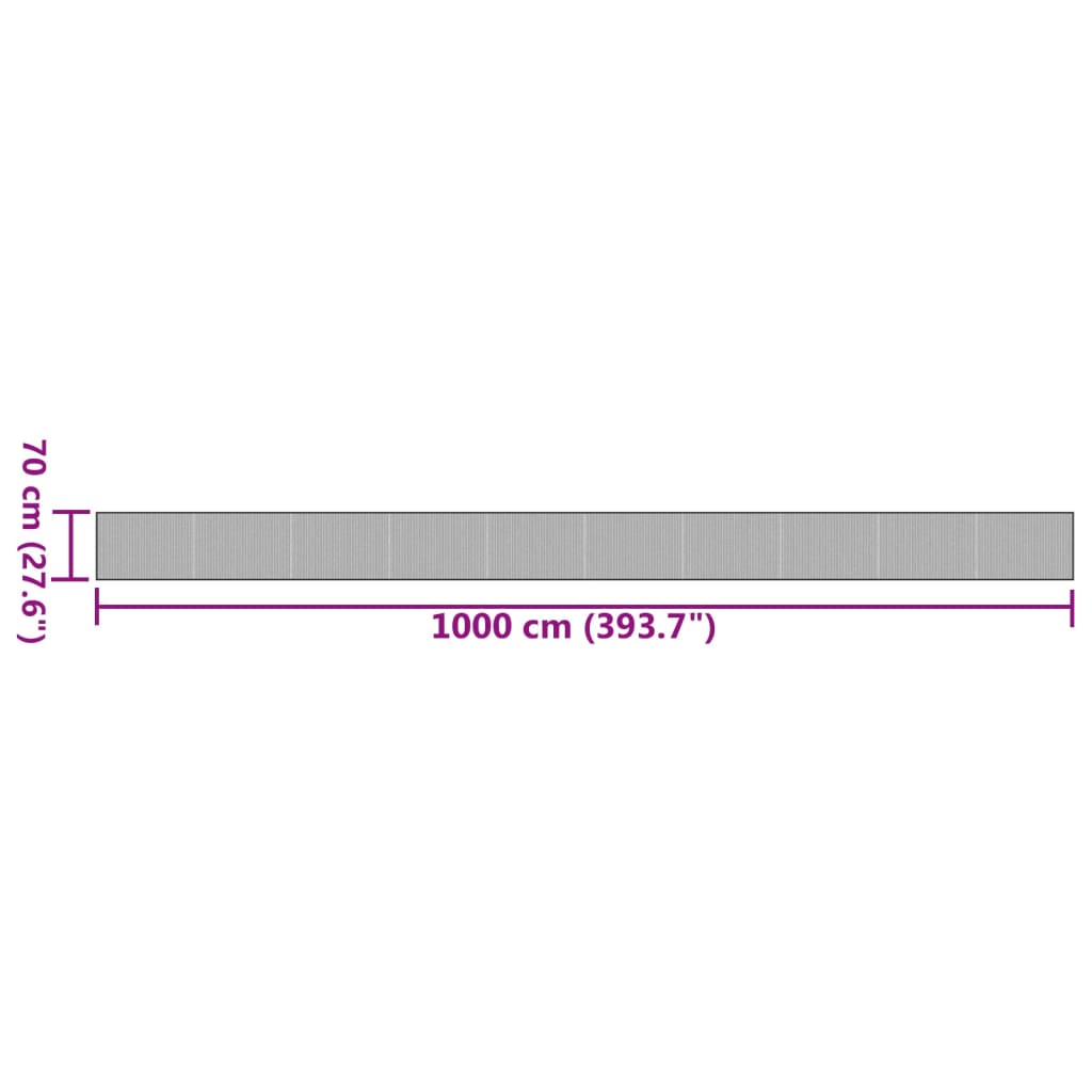 Tepih pravokutni svijetli prirodni 70 x 1000 cm od bambusa