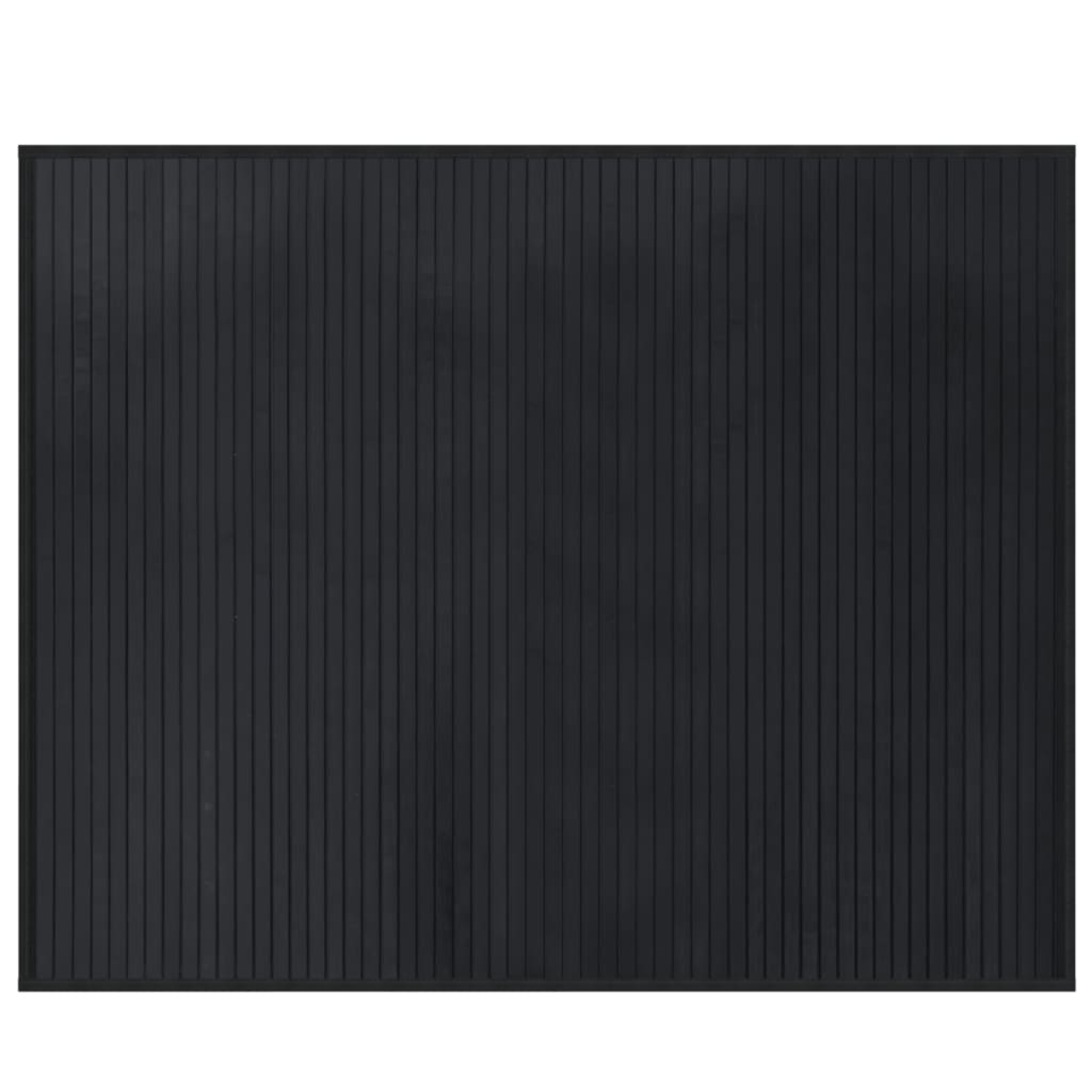 Pravokutni tepih crni 80x100 cm bambus