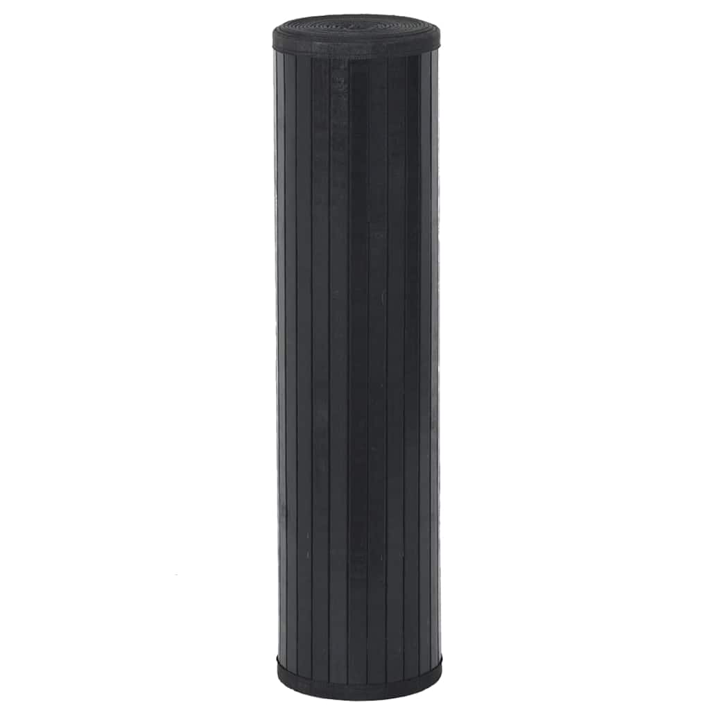 Pravokutni tepih crni 80x100 cm bambus