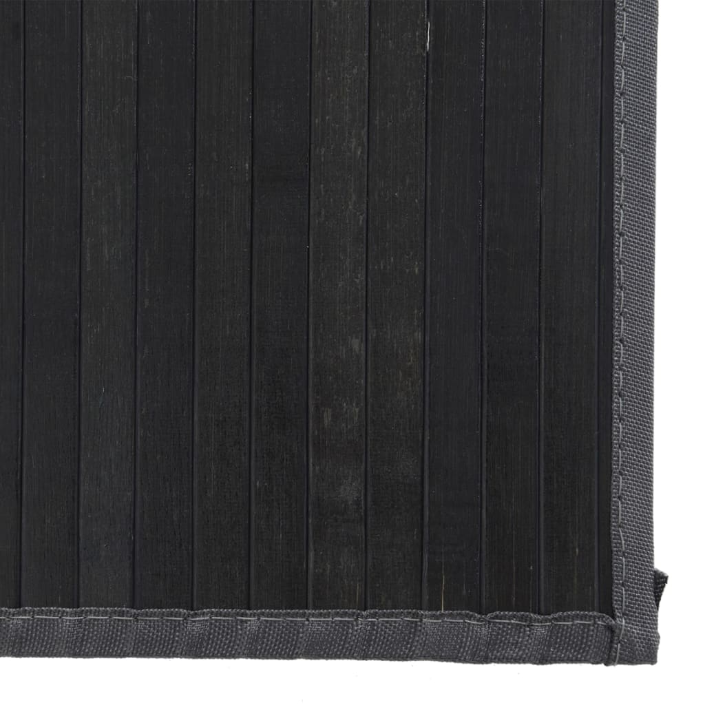 Pravokutni tepih crni 80x100 cm bambus