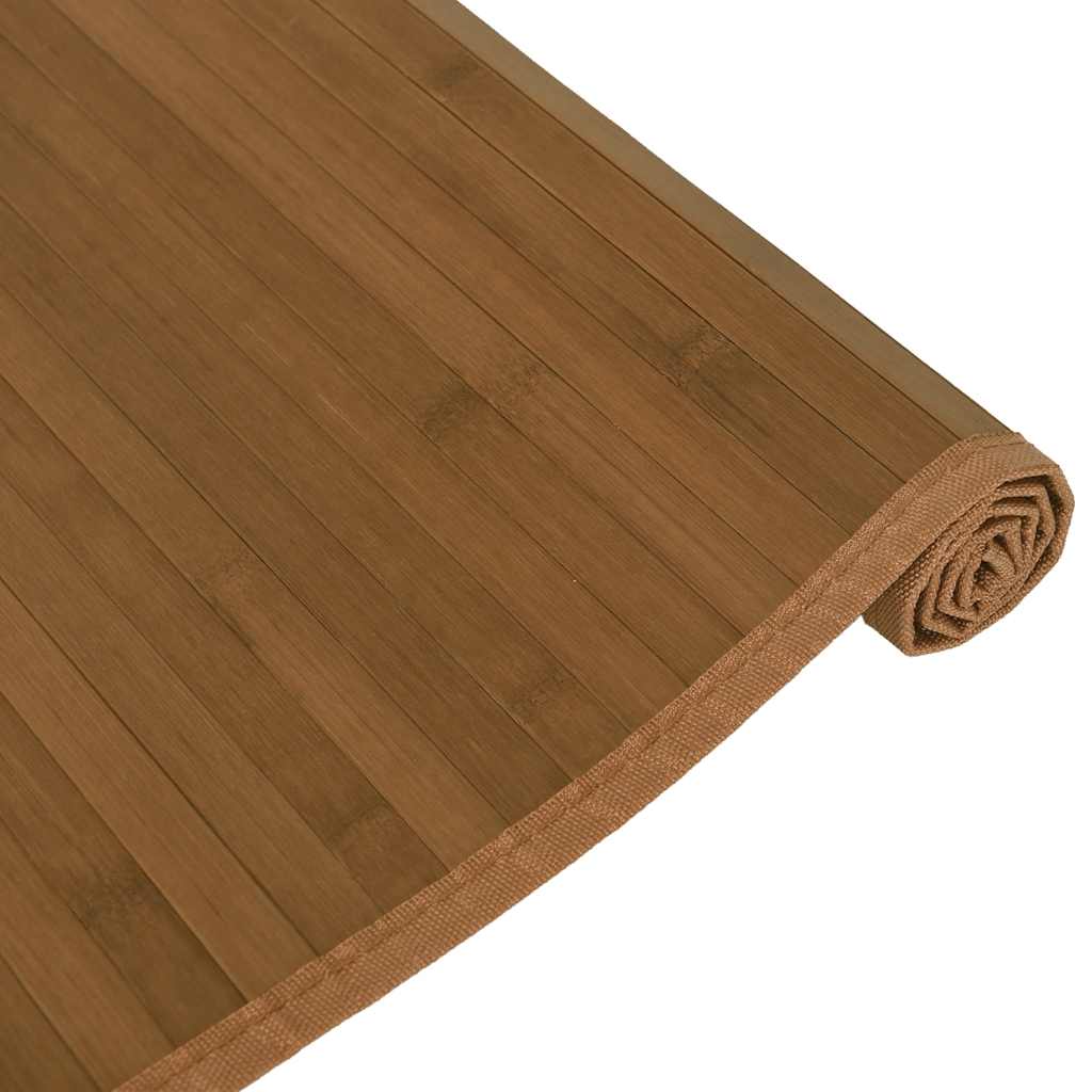 Tepih pravokutni smeđi 80 x 200 cm od bambusa