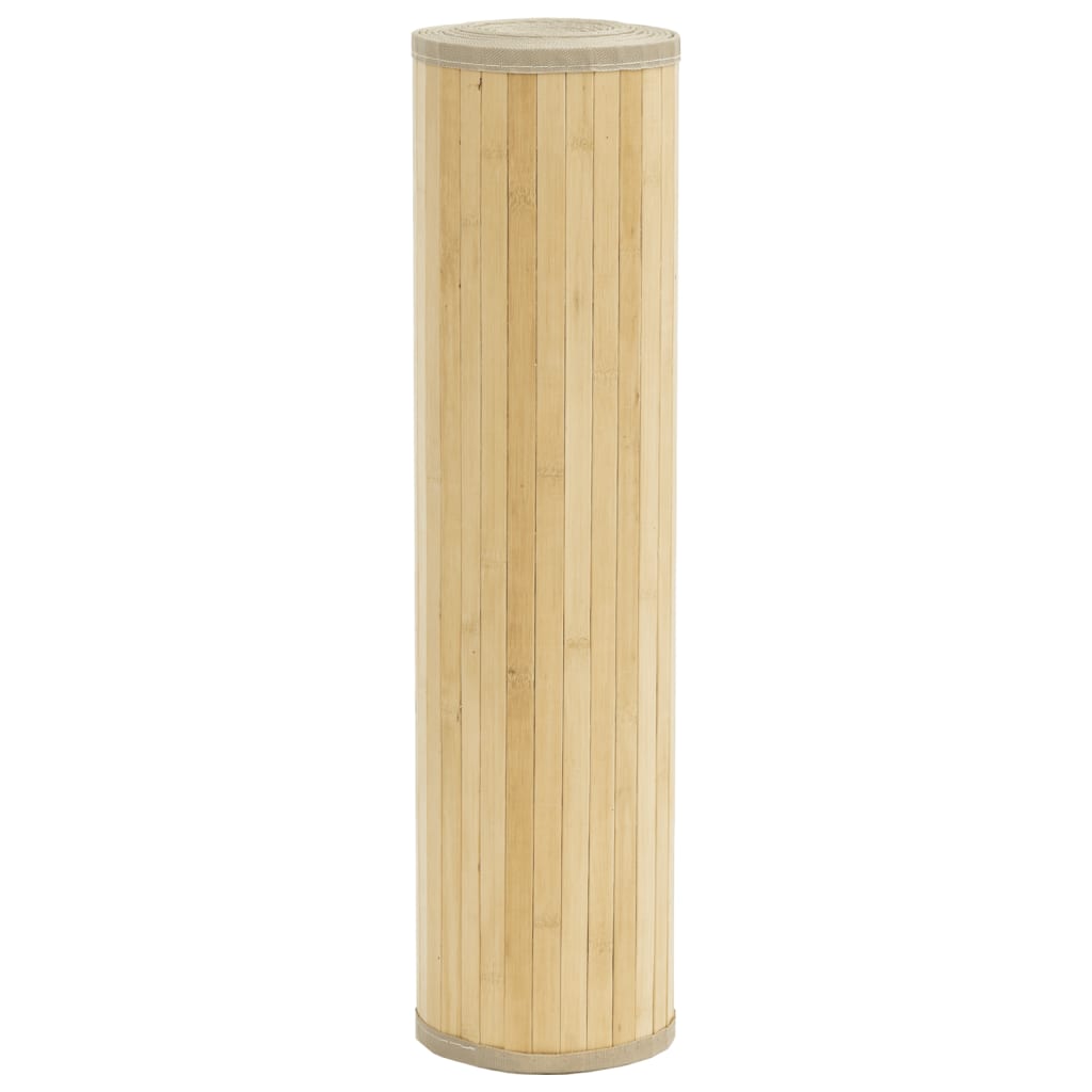 Tepih pravokutni svijetli prirodni 80 x 200 cm od bambusa
