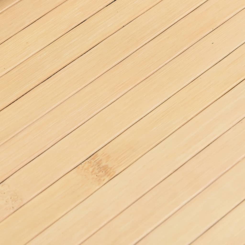 Tepih pravokutni svijetli prirodni 80 x 200 cm od bambusa