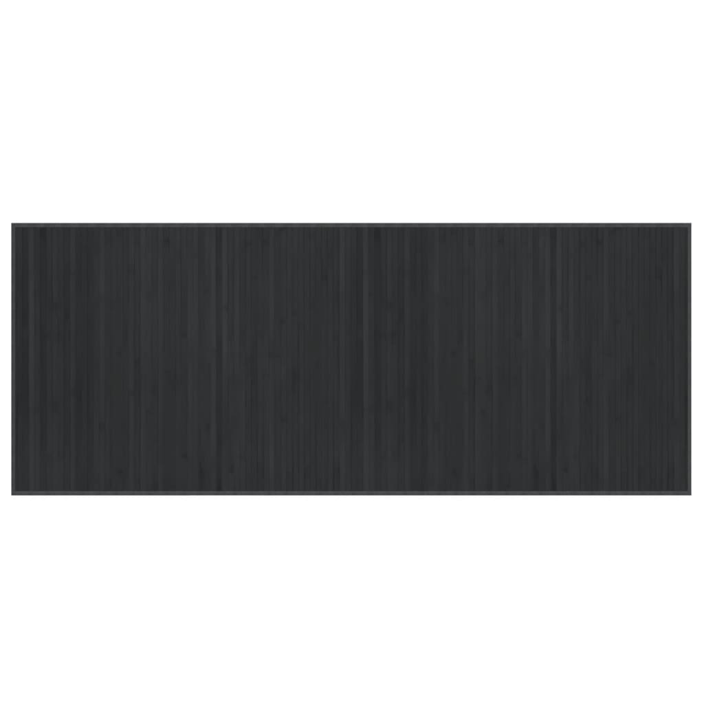 Tepih pravokutni sivi 80 x 200 cm od bambusa