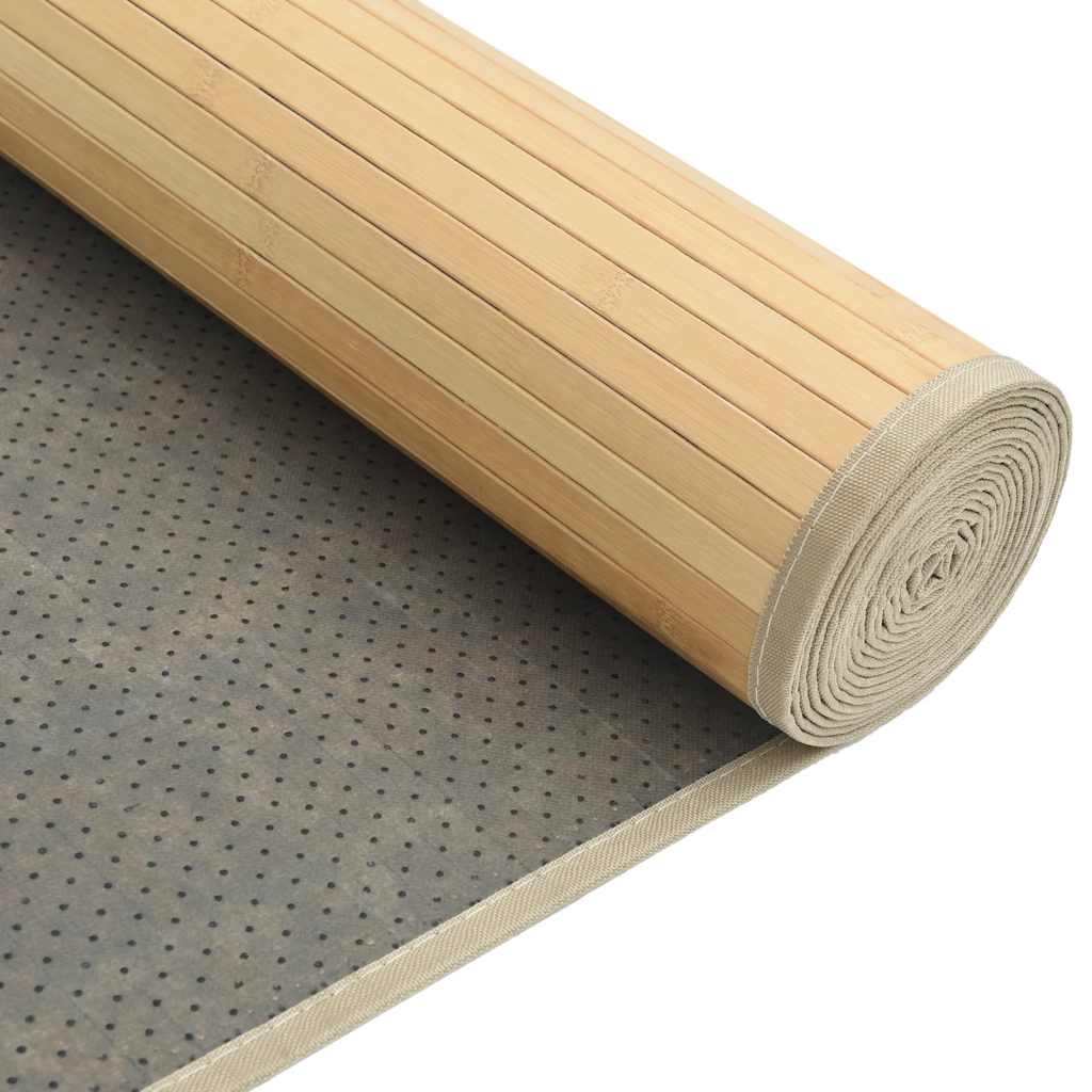 Tepih pravokutni svijetli prirodni 80 x 300 cm od bambusa