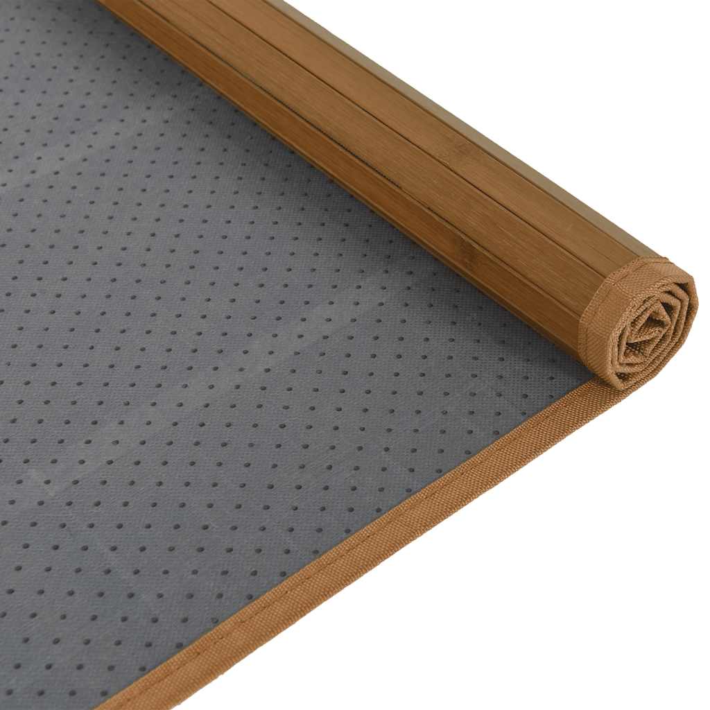 Tepih pravokutni smeđi 80 x 400 cm od bambusa