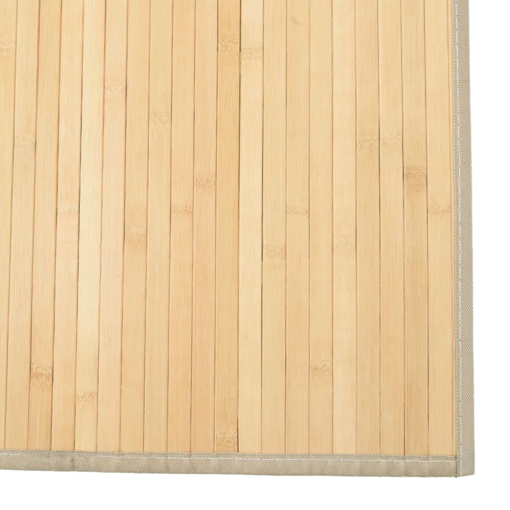 Tepih pravokutni svijetli prirodni 80 x 400 cm od bambusa