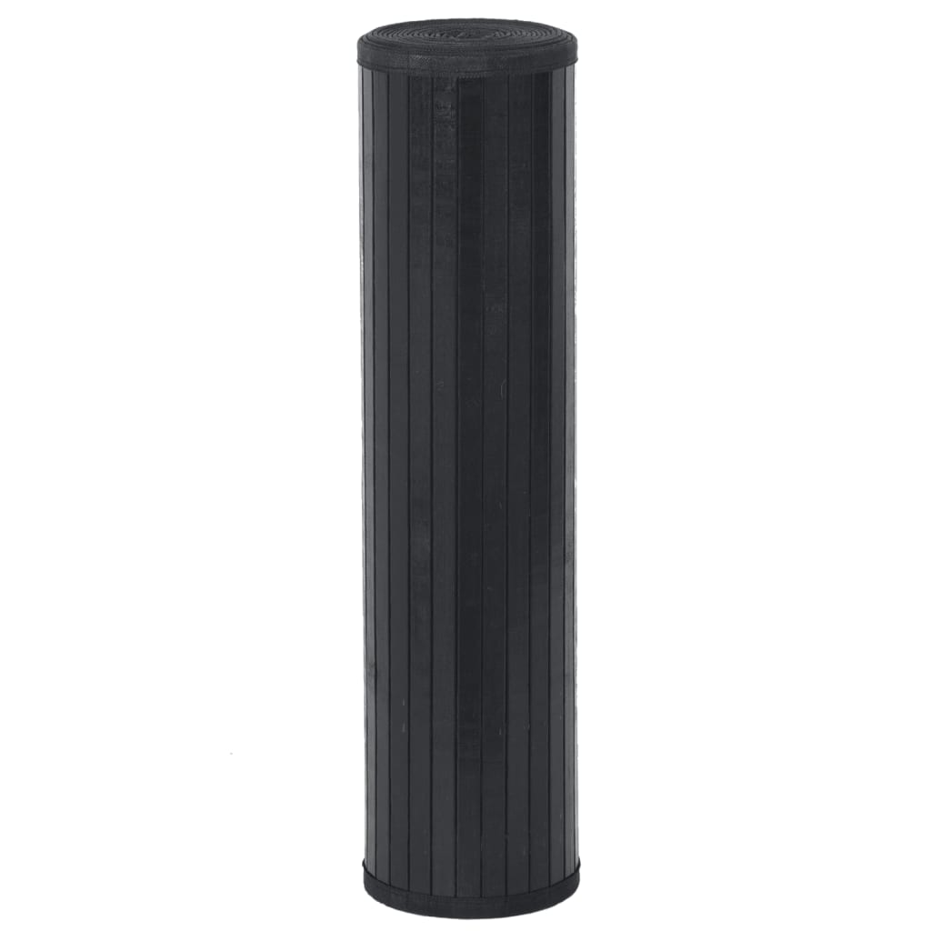 Tepih pravokutni crni 80 x 500 cm od bambusa