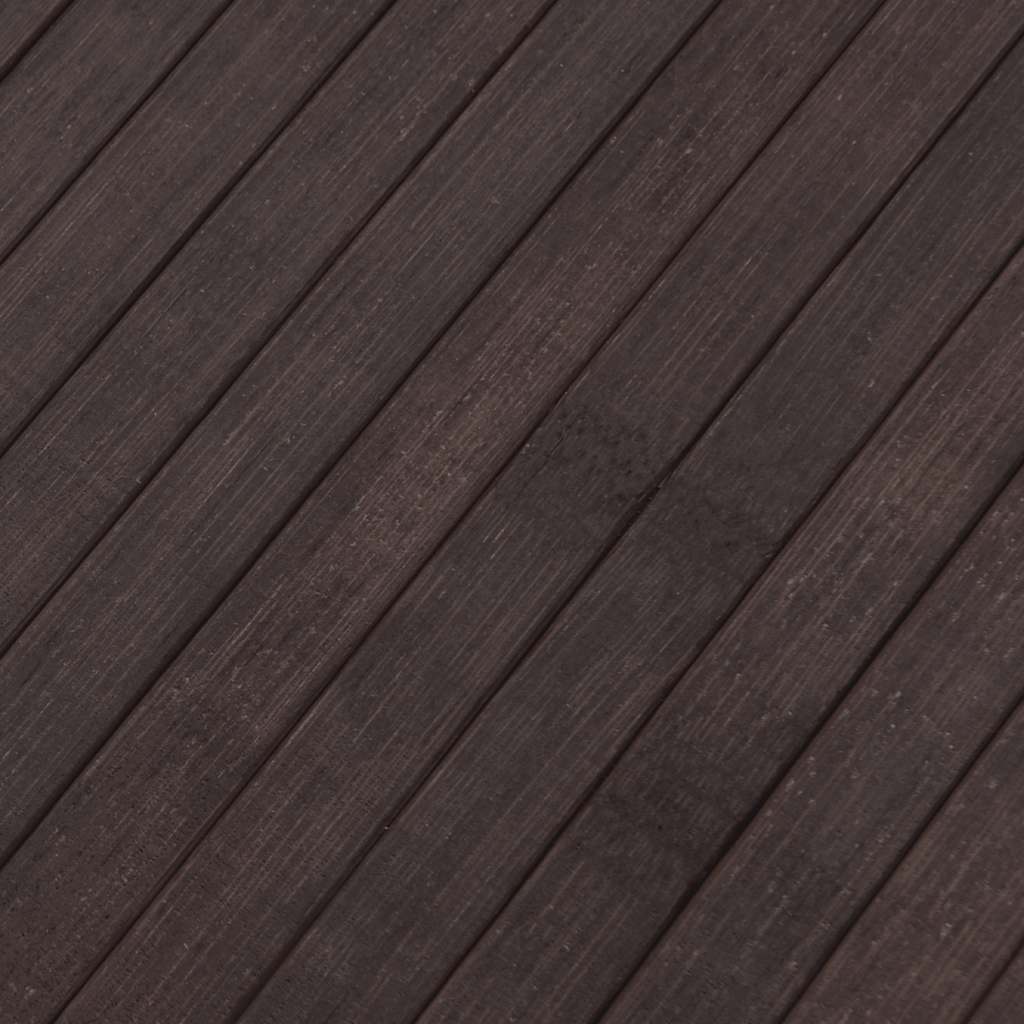 Tepih pravokutni tamnosmeđi 80 x 1000 cm od bambusa