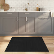 Tepih kvadratni crni 100x100 cm bambus
