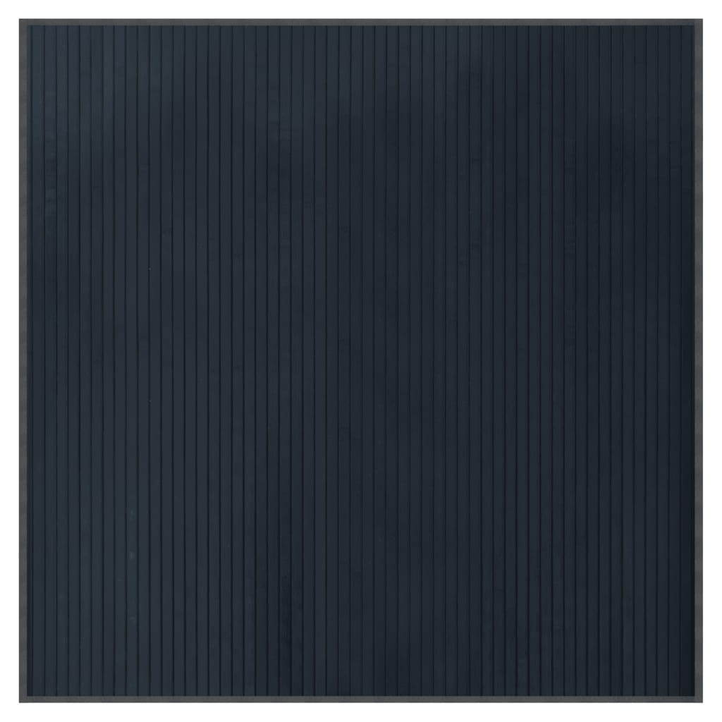 Tepih kvadratni sivi 100 x 100 cm od bambusa
