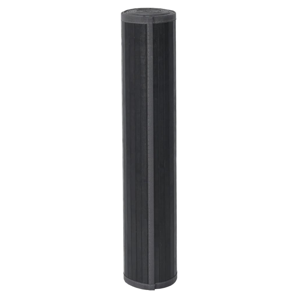 Tepih pravokutni sivi 100 x 200 cm od bambusa
