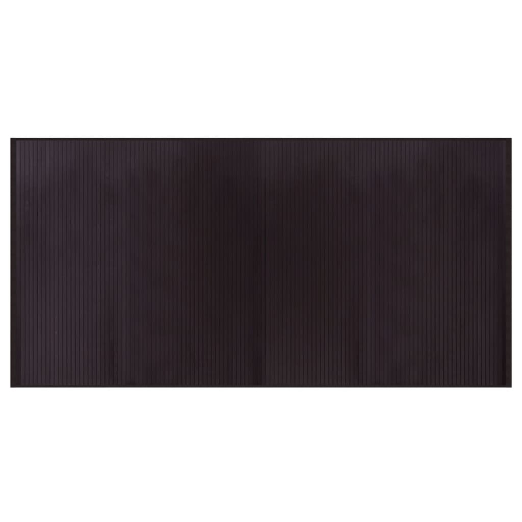 Tepih pravokutni tamnosmeđi 100 x 200 cm od bambusa