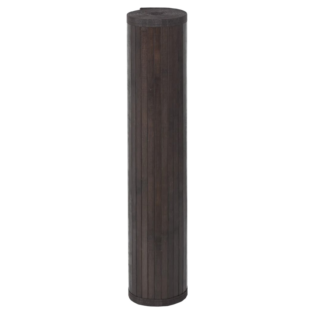 Tepih pravokutni tamnosmeđi 100 x 200 cm od bambusa
