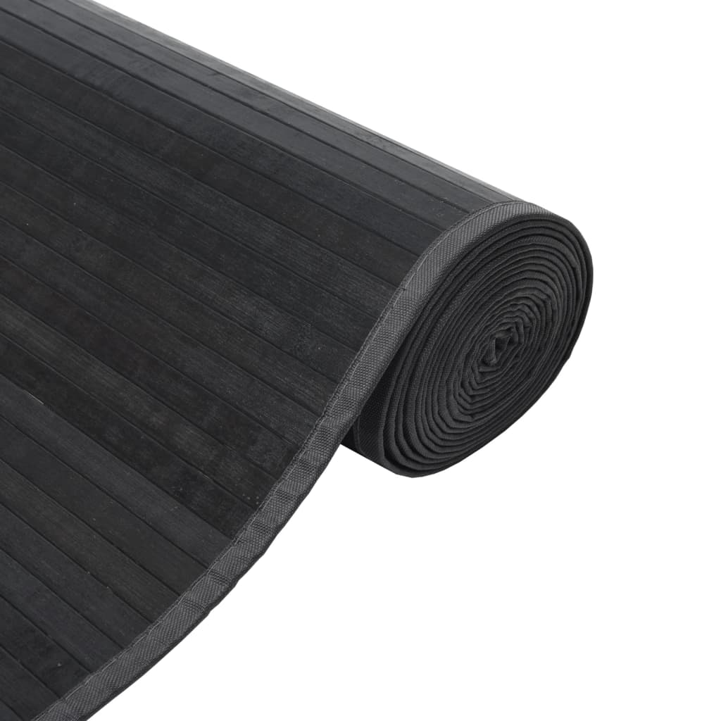 Tepih pravokutni sivi 100 x 300 cm od bambusa