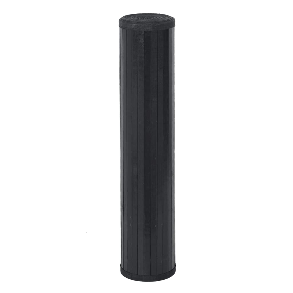 Tepih pravokutni crni 100 x 400 cm od bambusa