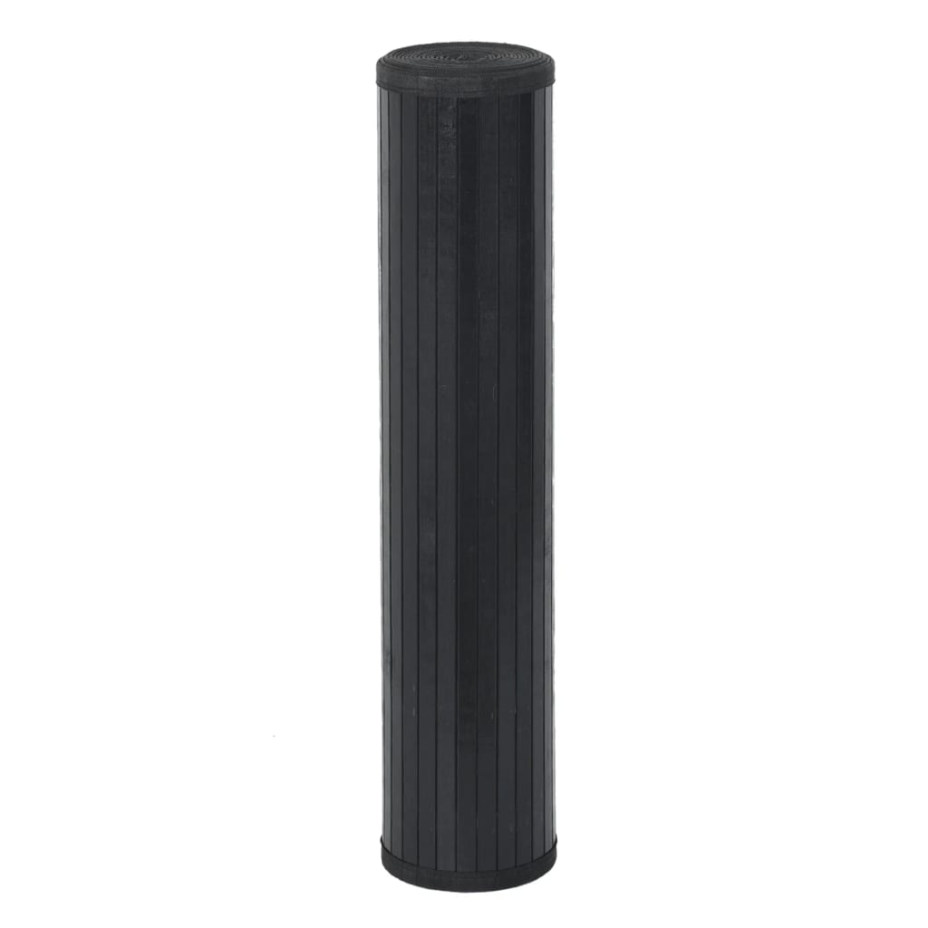 Tepih pravokutni crni 100 x 1000 cm od bambusa