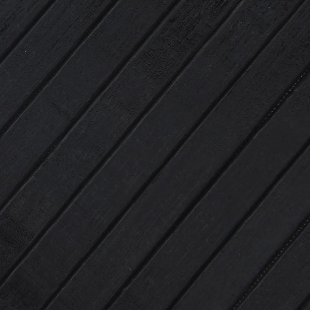 Tepih pravokutni crni 100 x 1000 cm od bambusa