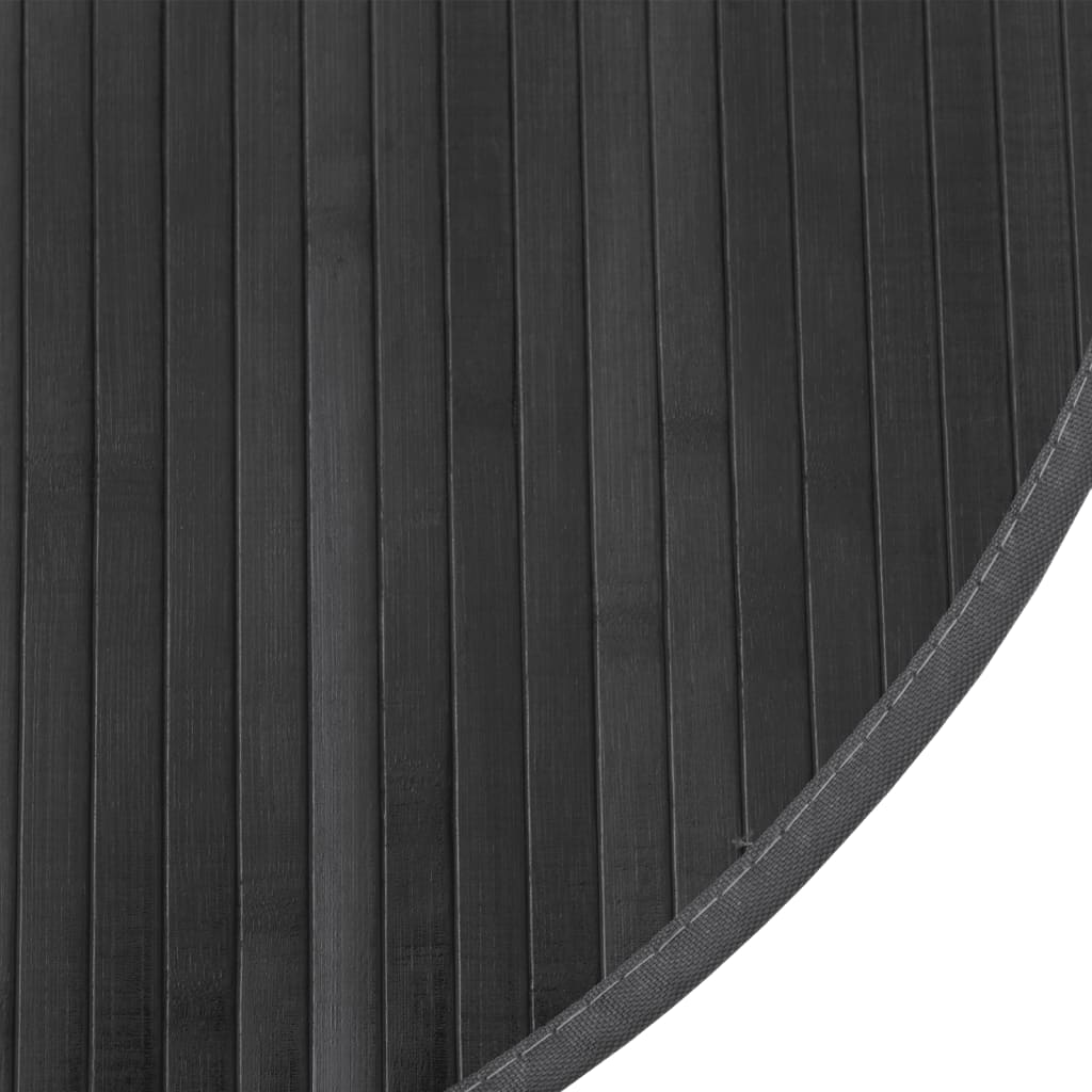 Okrugli tepih sivi 60 cm bambus