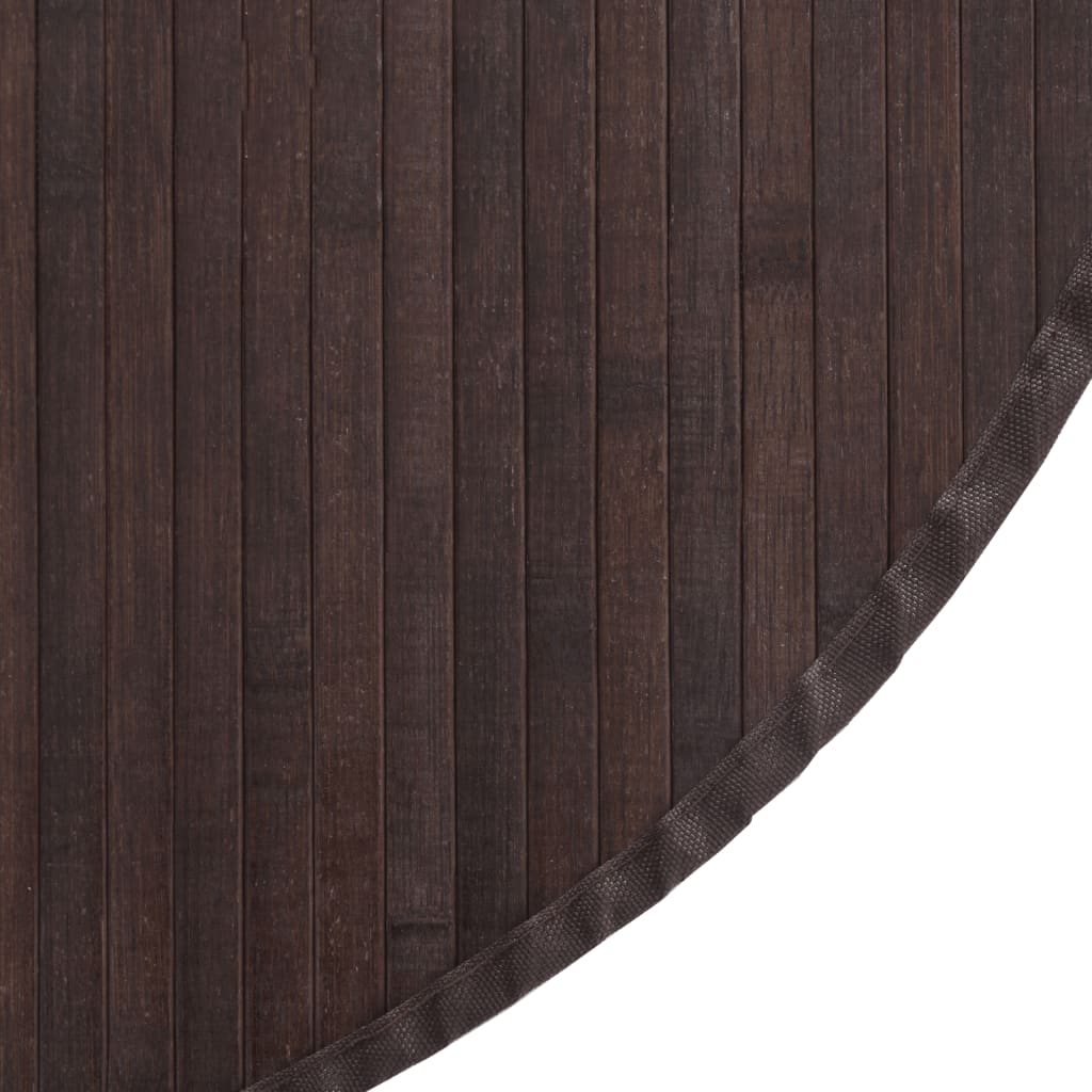 Okrugli tepih tamnosmeđi 60 cm bambus
