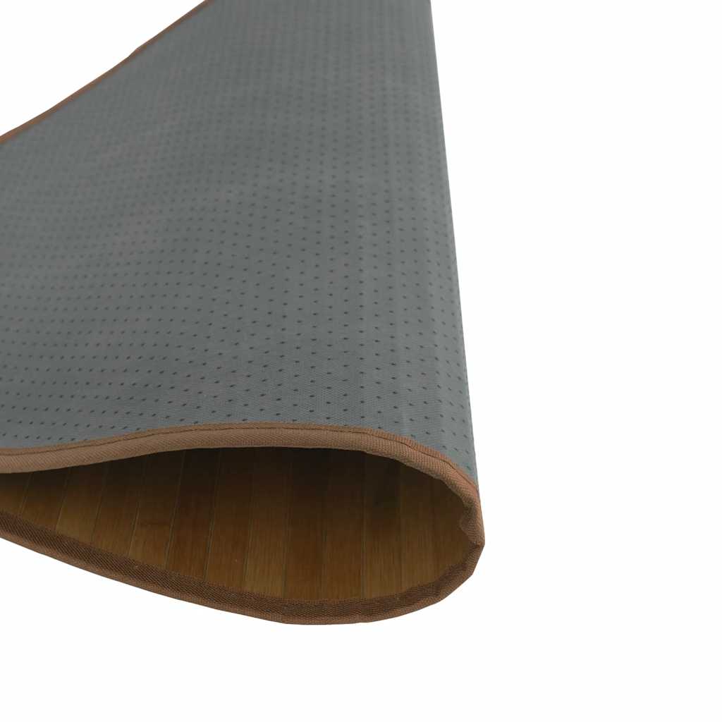 Okrugli tepih smeđi 80 cm od bambusa
