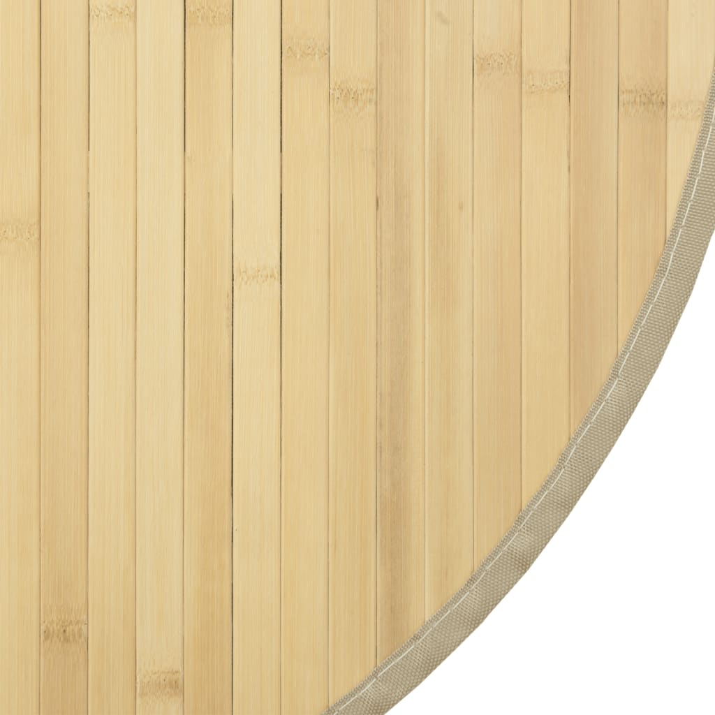 Okrugli tepih svijetli prirodni 80 cm od bambusa