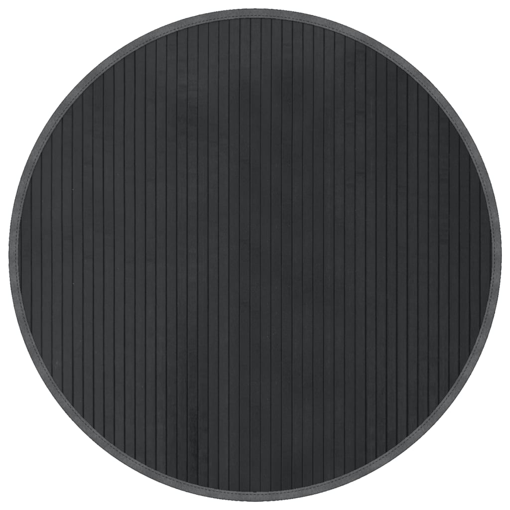 Okrugli tepih sivi 80 cm od bambusa
