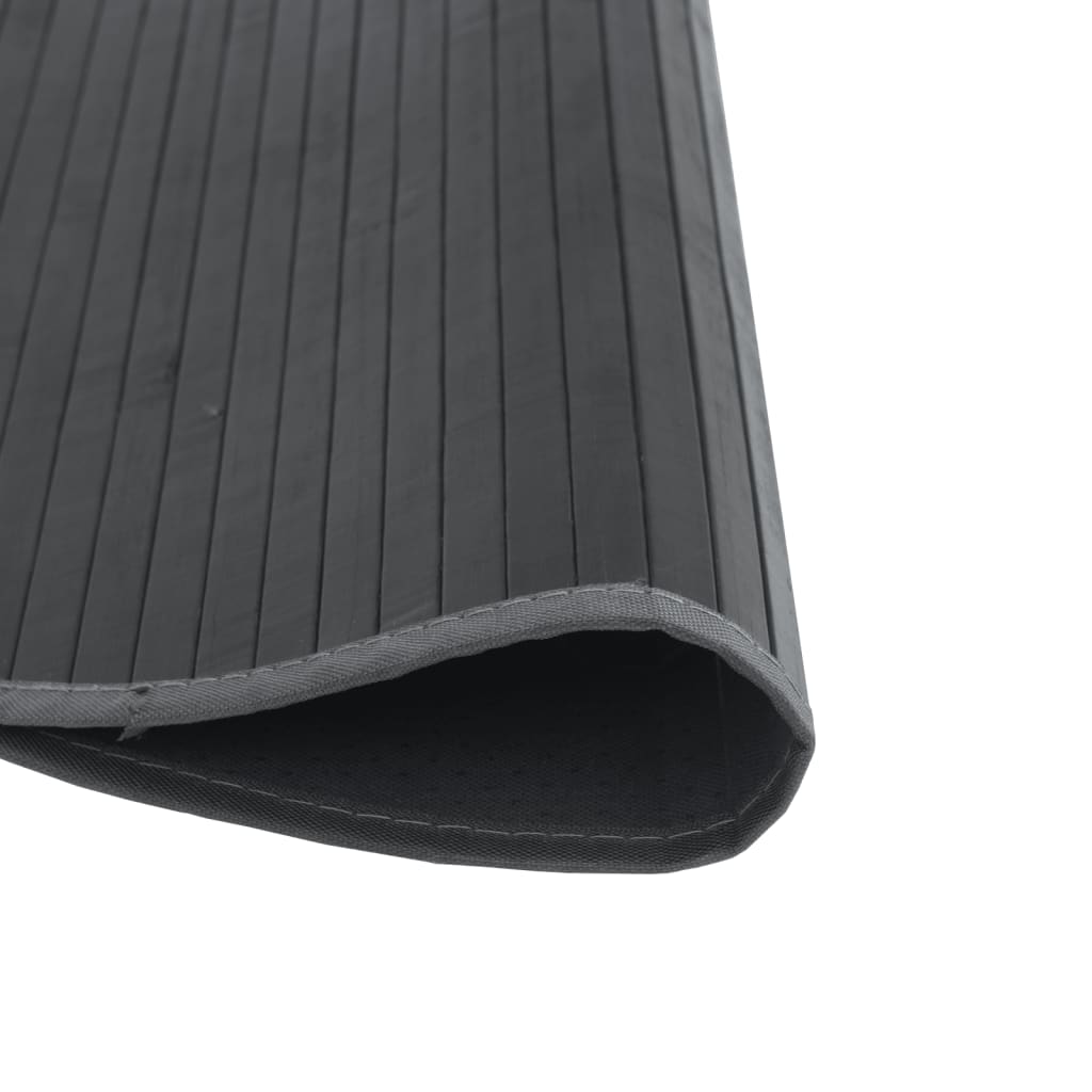 Okrugli tepih sivi 80 cm od bambusa