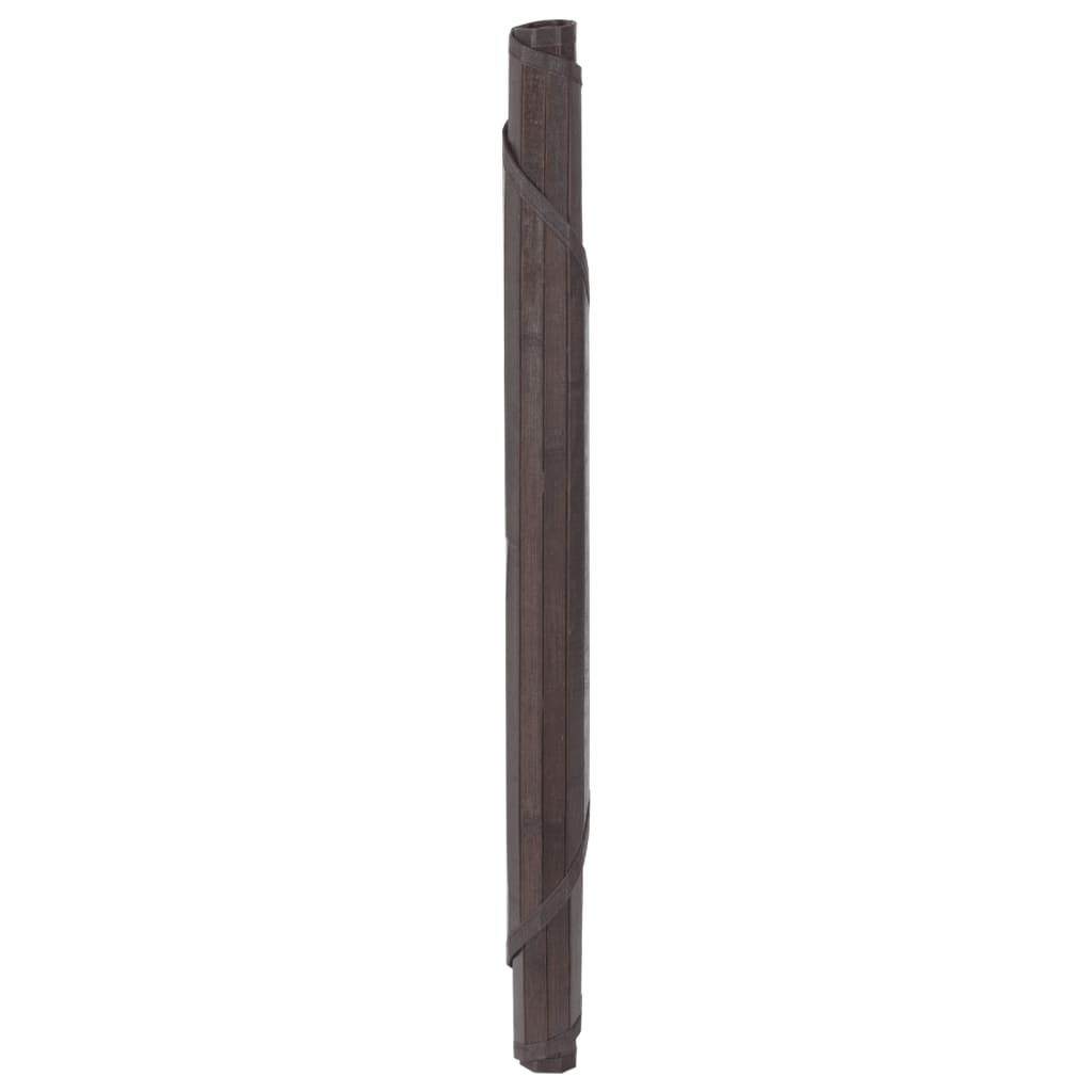 Okrugli tepih tamnosmeđi 80 cm bambus
