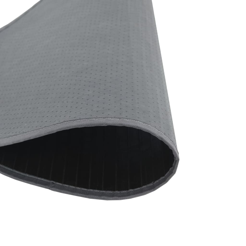 Okrugli tepih sivi 100 cm od bambusa
