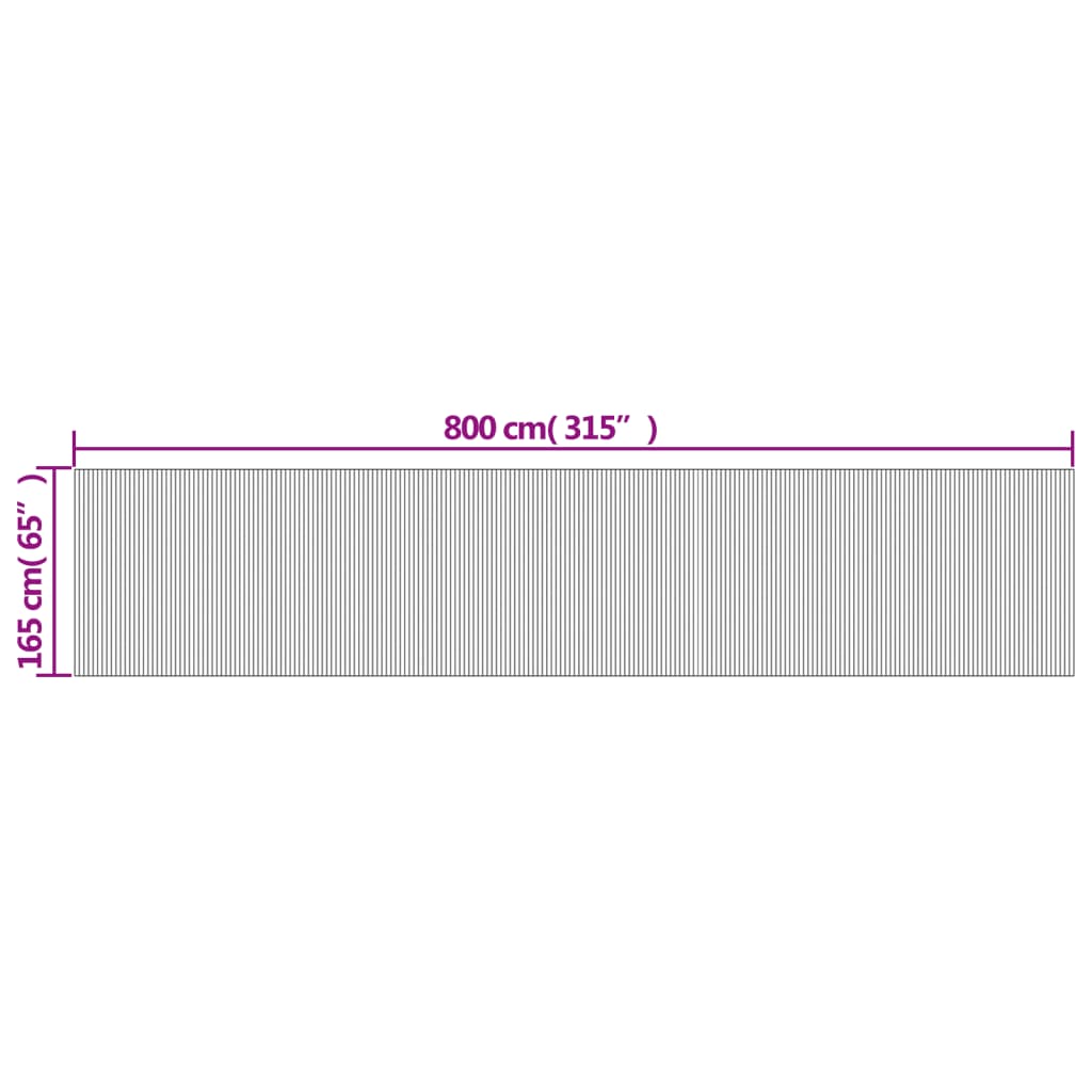Sobna pregrada siva širina 800 cm visina 165 cm od bambusa