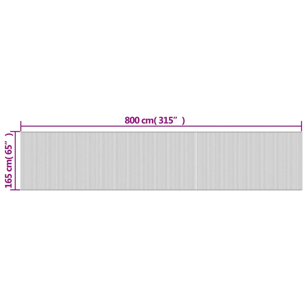 Sobna pregrada bijela širina 800 cm visina 165 cm od bambusa